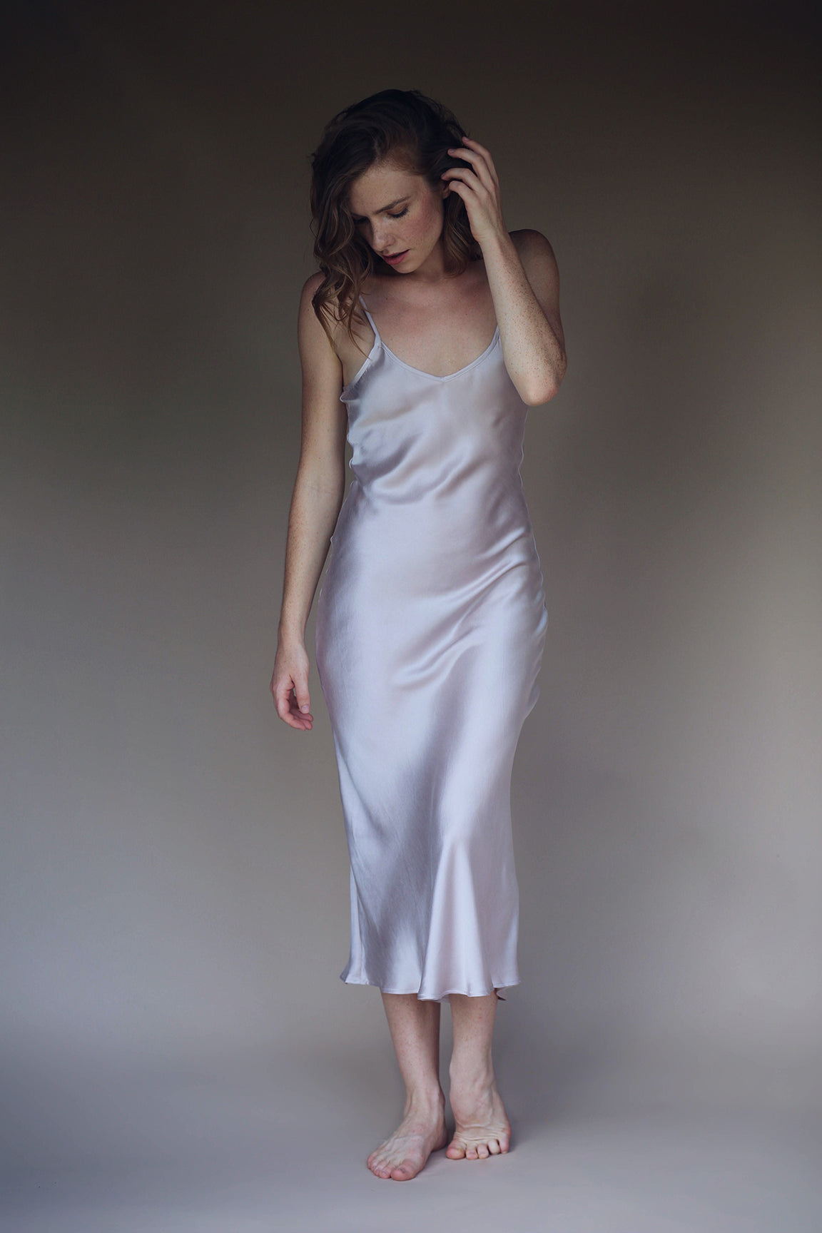 grey slip dress