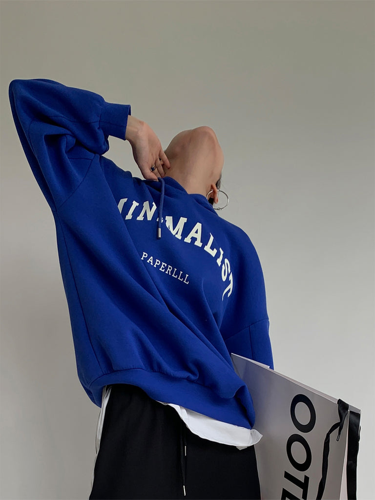 Royal Blue Say Less Mean Embroidered Sweatshirt