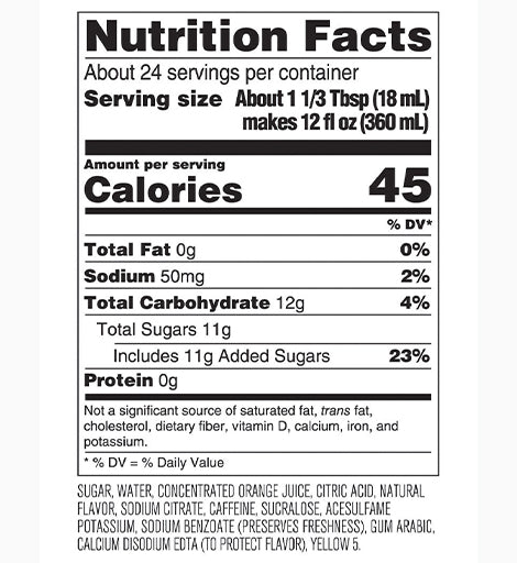 Nutrition Label