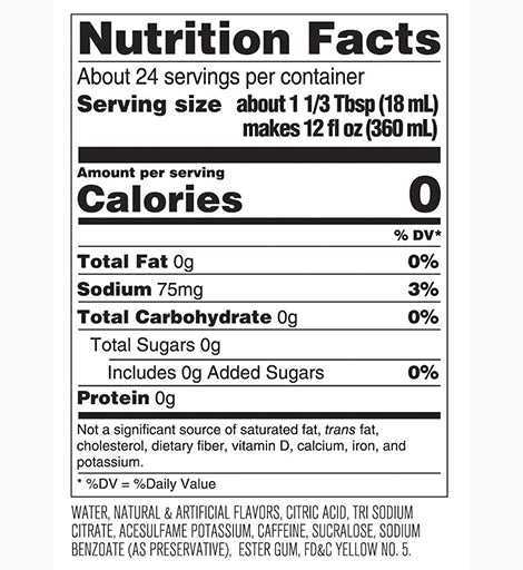 Nutrition Label