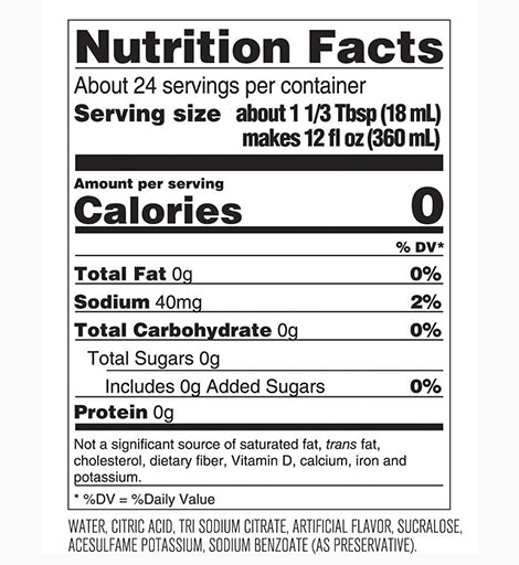 Nutrition Label