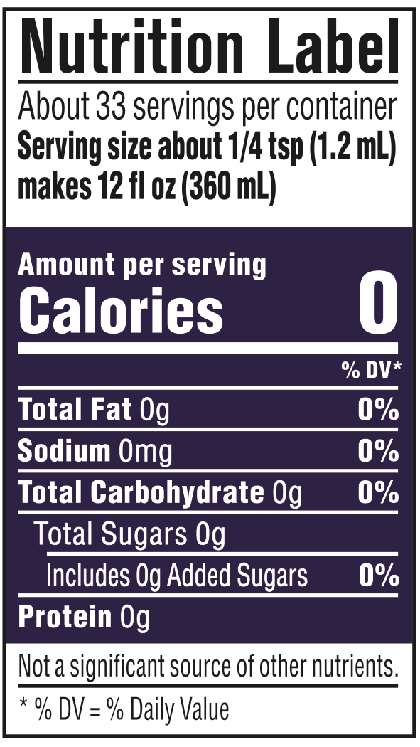 nutrition label