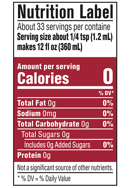 nutrition label