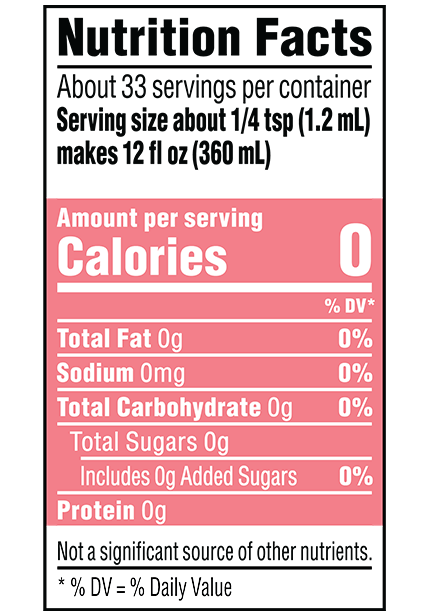 nutrition label