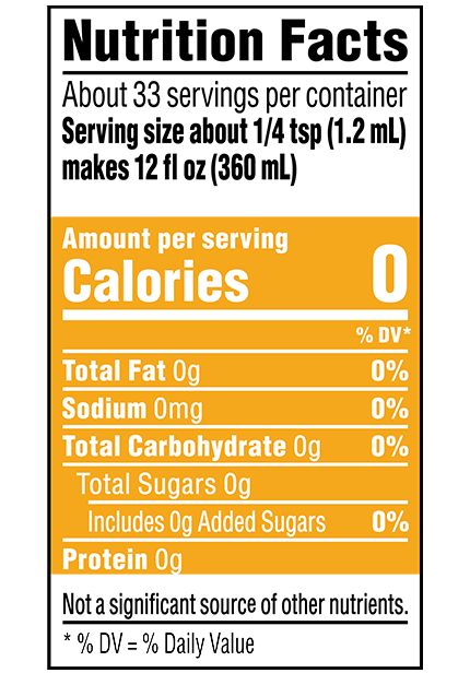 nutrition label