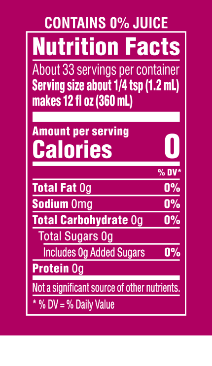 nutrition label