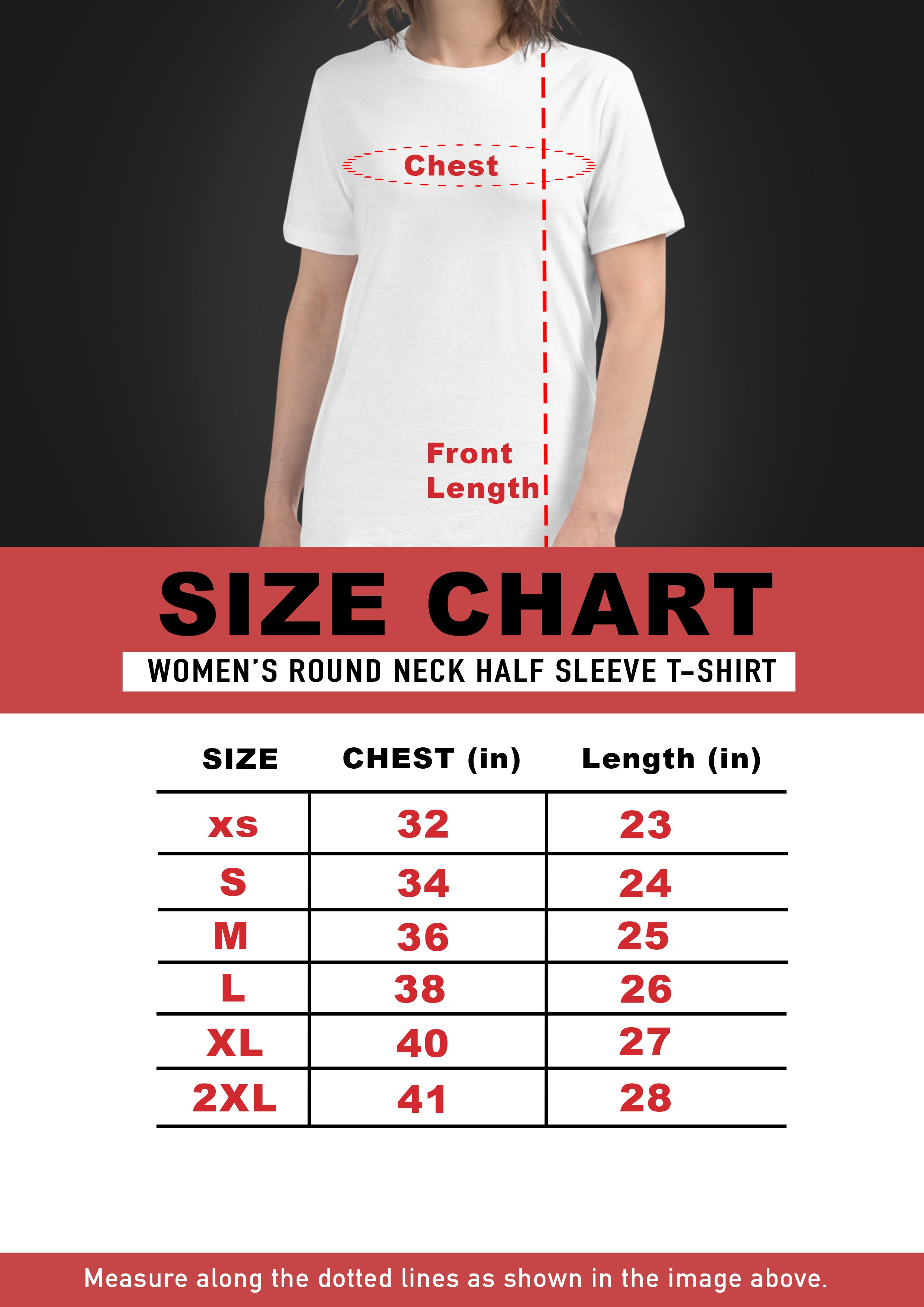 Film Patients Women Size Chart