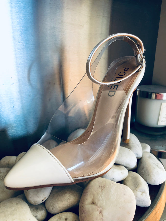 white perspex shoes