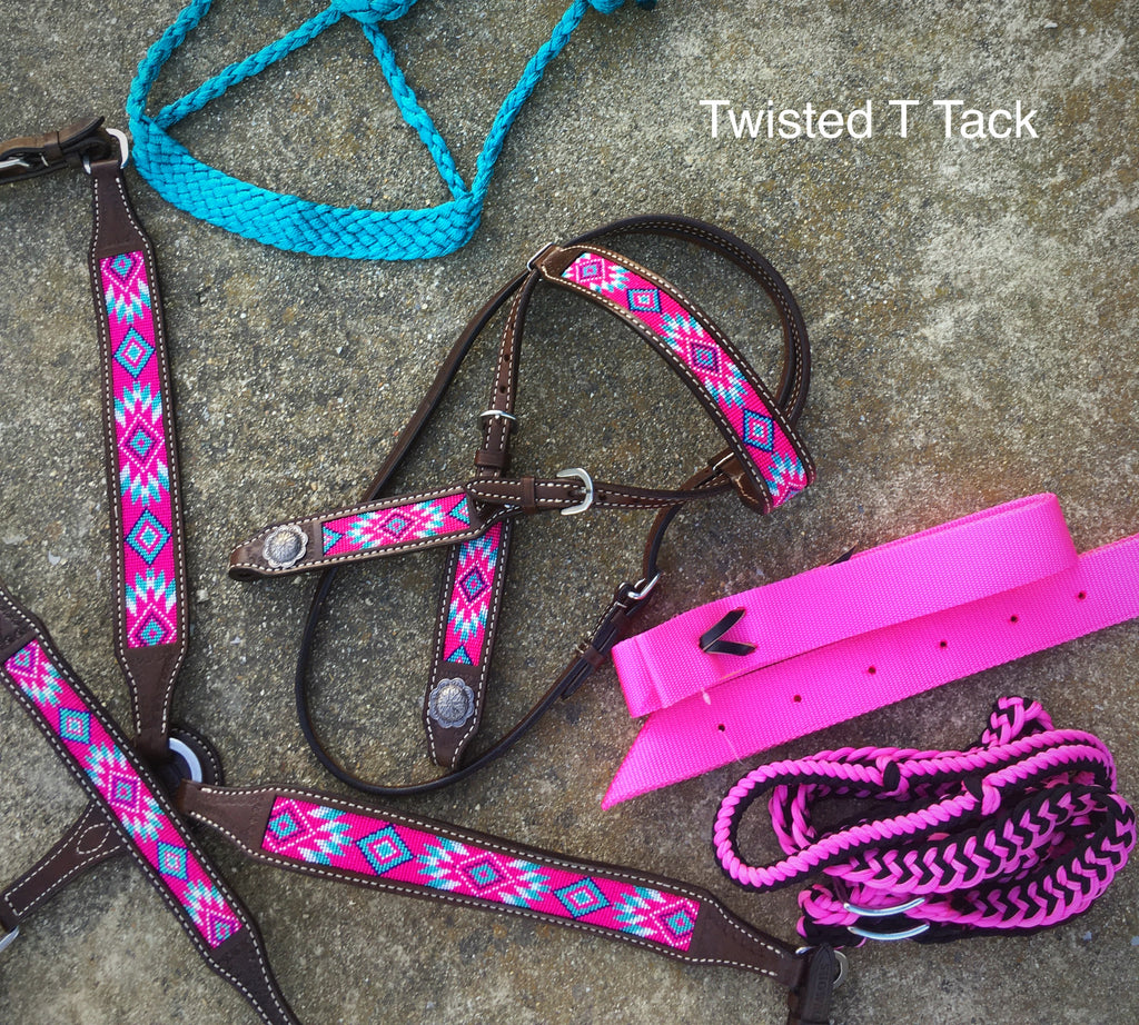 Hot Pink LV Cob Size Tack Set – Twisted T Tack