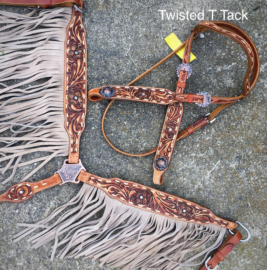 Hair on Hide Inlay Tack Set – Twisted T Tack