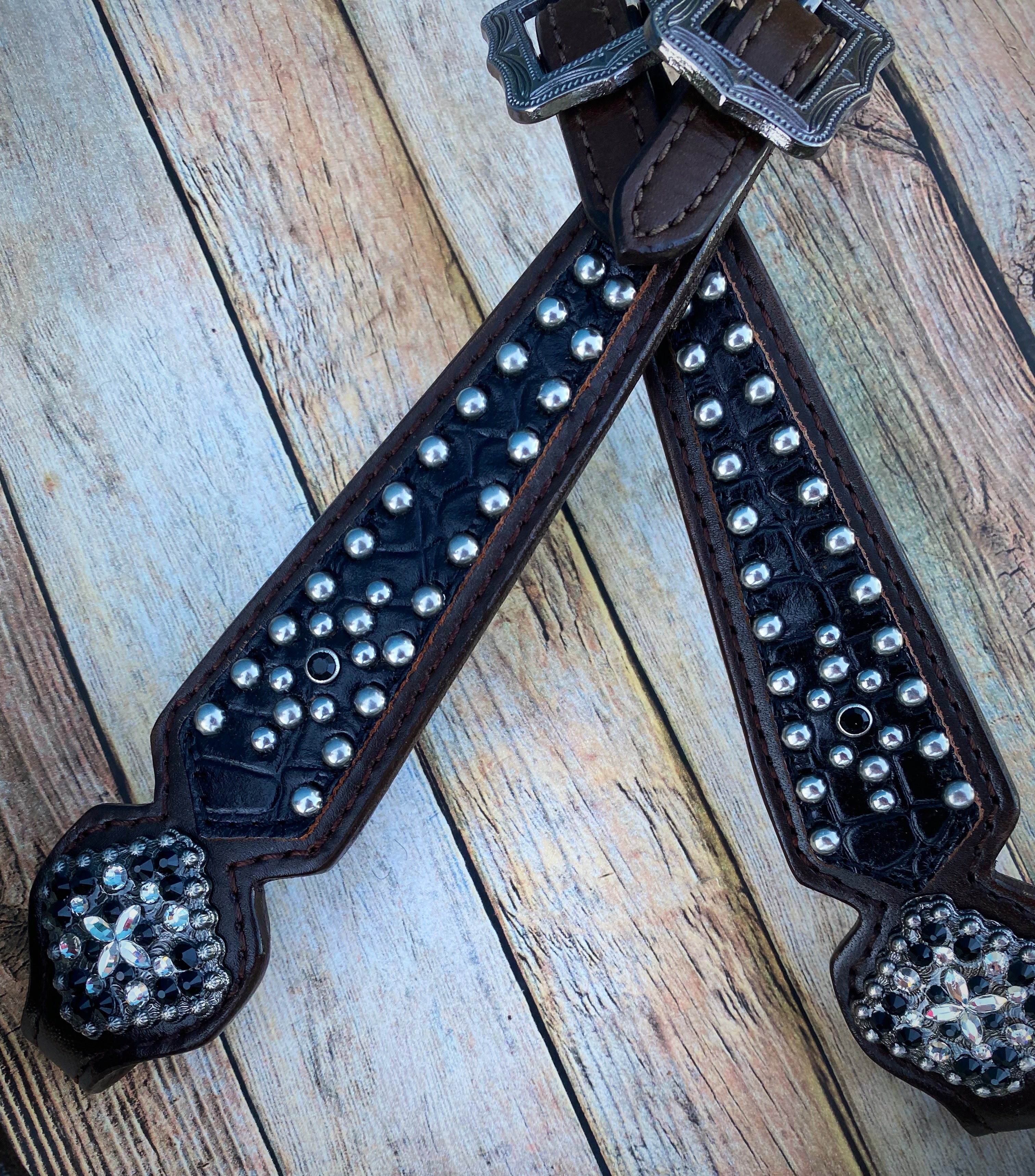 Klassy Cowgirl Leather Headstall & Breast Collar Set w/ Louis