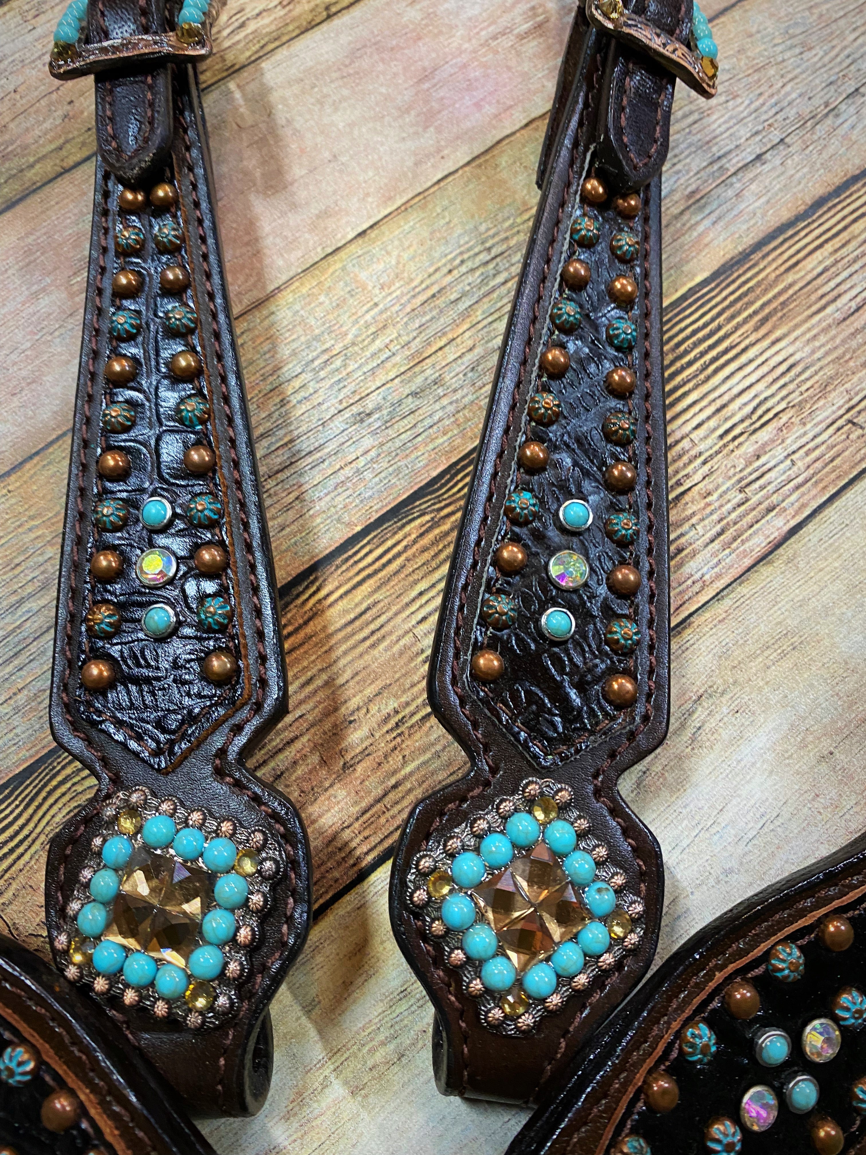 Black Bling Gator Bronc Halter – Twisted T Tack