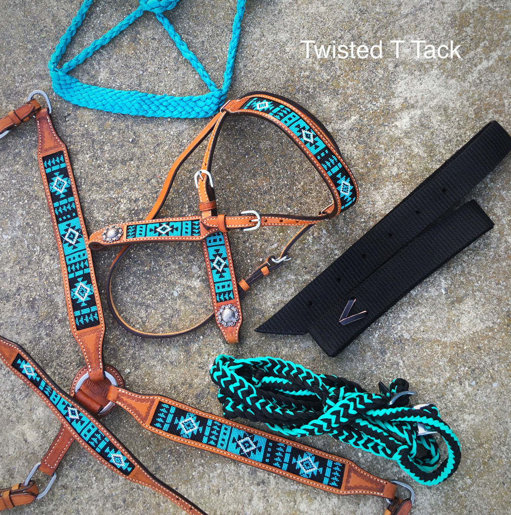 Black Bling Gator Bronc Halter – Twisted T Tack