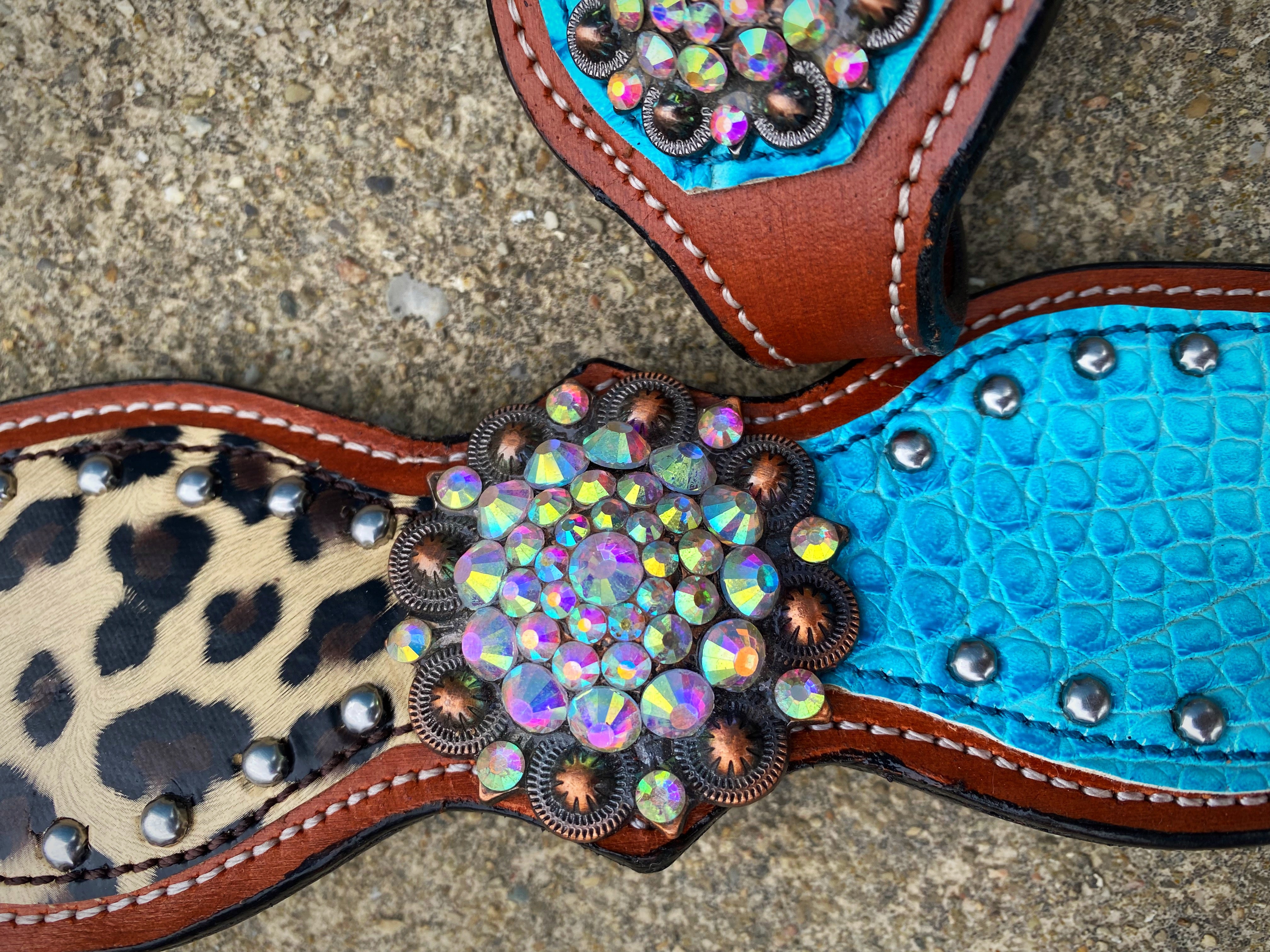 Turquoise Scroll Bronc Halter – Twisted T Tack