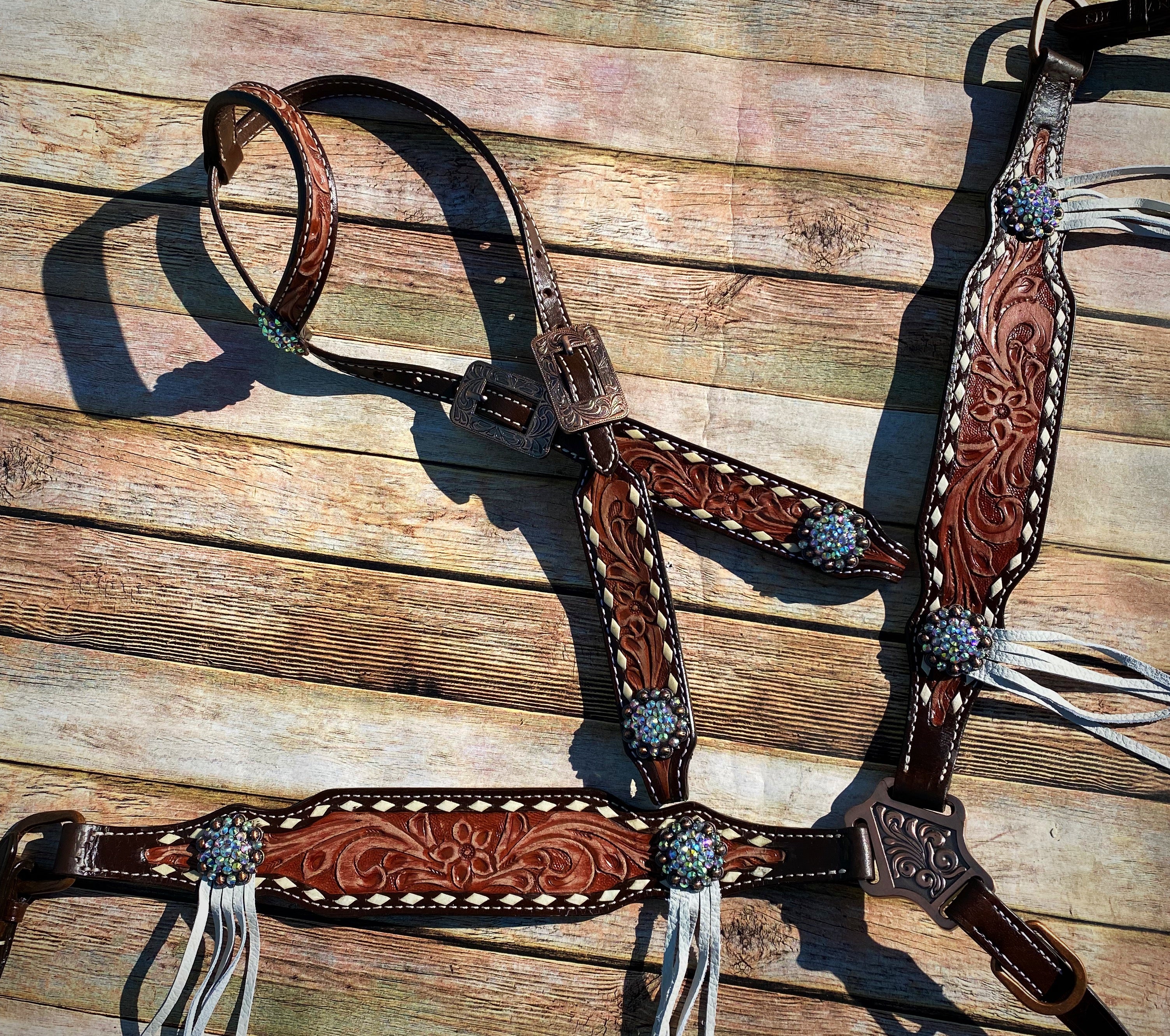 Hair on Hide Inlay Tack Set – Twisted T Tack