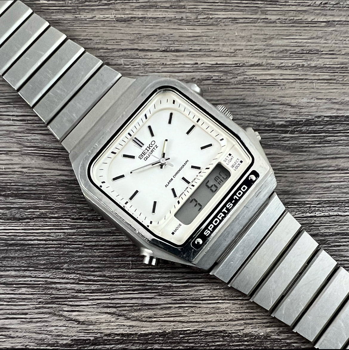 1987 Seiko Sports 100 H461-5020 Quartz Alarm Chronograph – Mornington  Watches