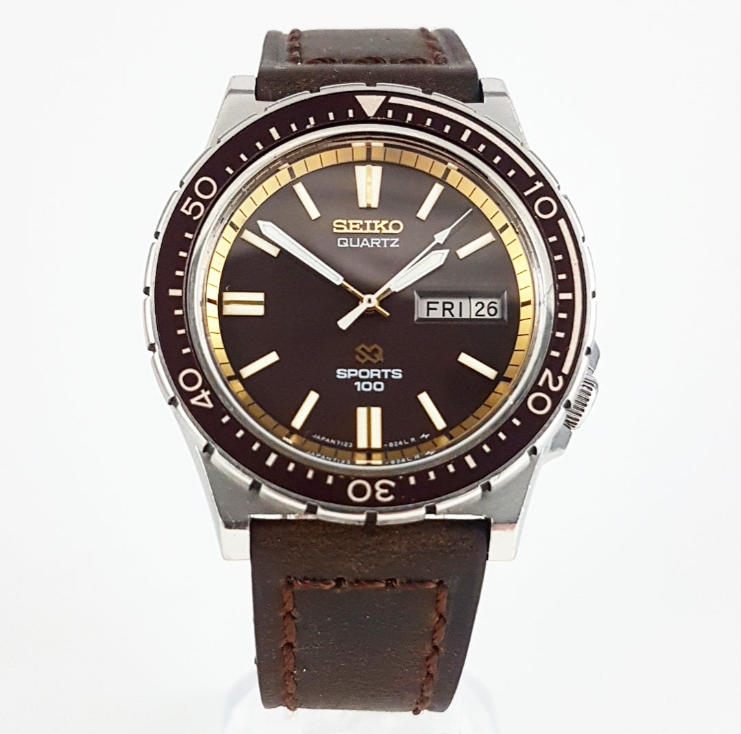 1979 Seiko Quartz SQ Sports 100 7123-823B 'Root Beer' – Mornington Watches