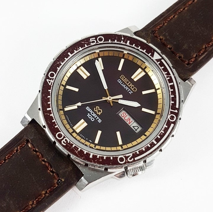 1979 Seiko Quartz SQ Sports 100 7123-823B 'Root Beer' – Mornington Watches