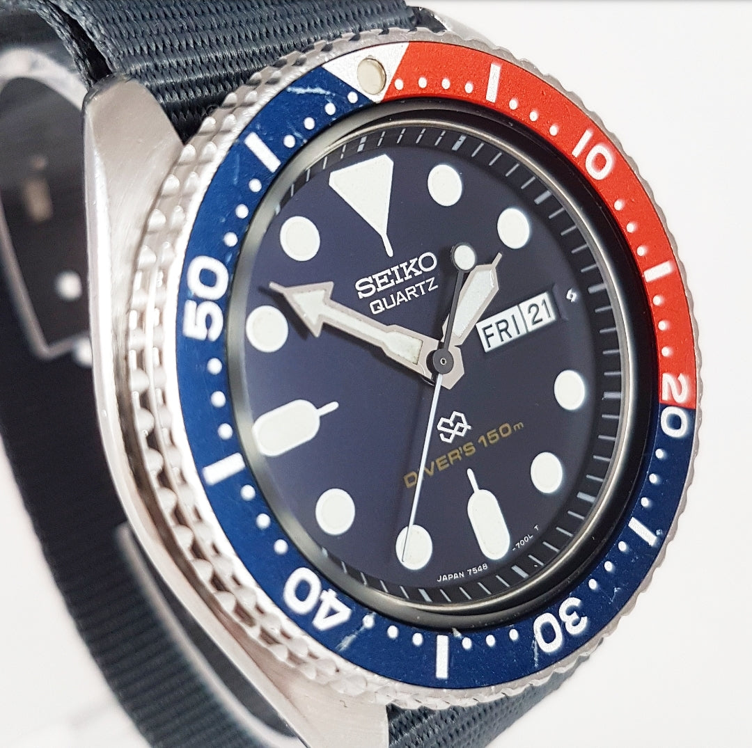 1981 Seiko SQ 7548-700B Pepsi Quartz Diver's 150m – Mornington Watches