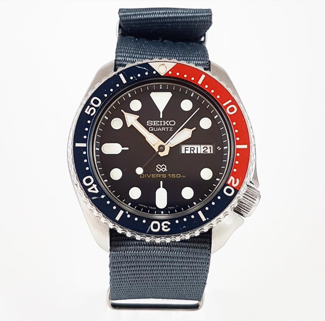 1981 Seiko SQ 7548-700B Pepsi Quartz Diver's 150m – Mornington Watches