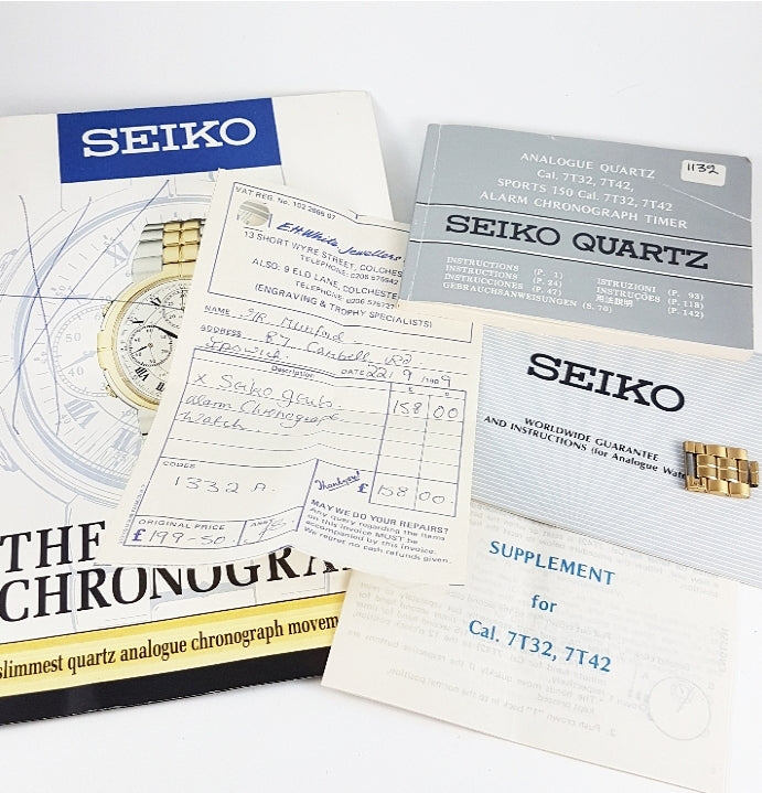 1988 Seiko Quartz Alarm Chronograph 7T32-6A0A – Mornington Watches