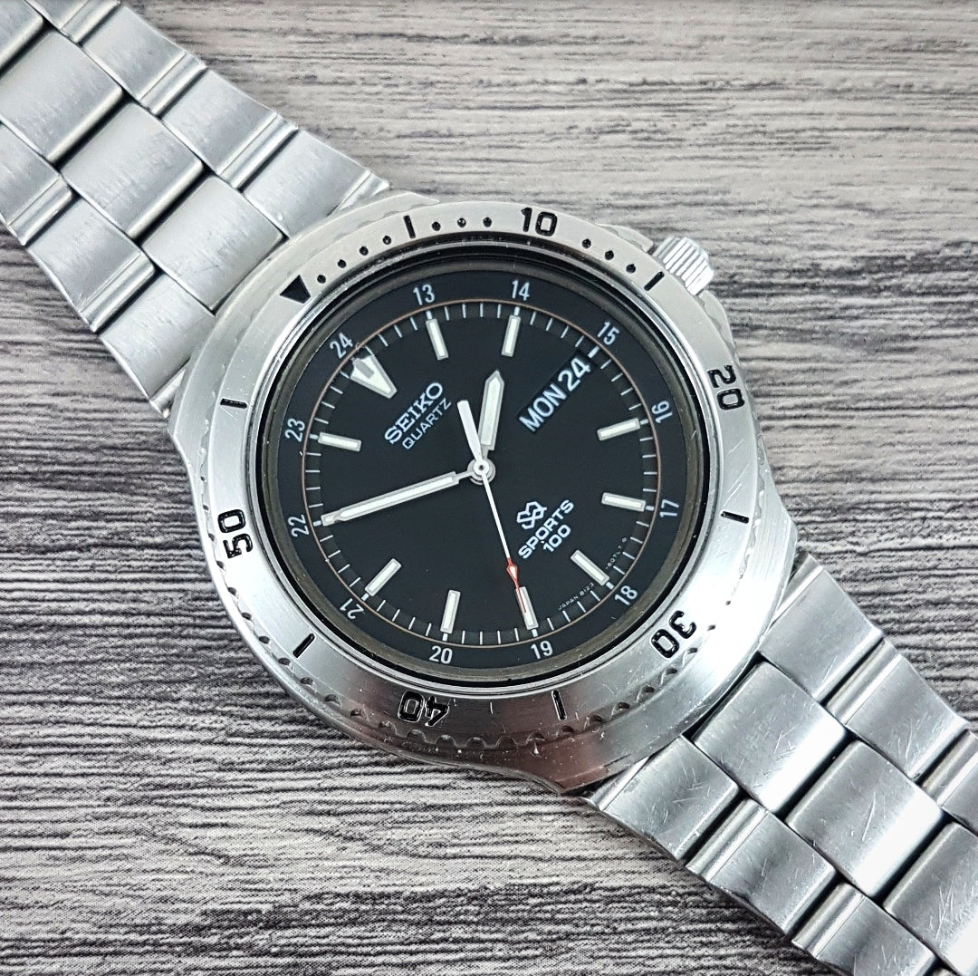 1983 Seiko SQ Sports 100 8123-6040 Quartz – Mornington Watches