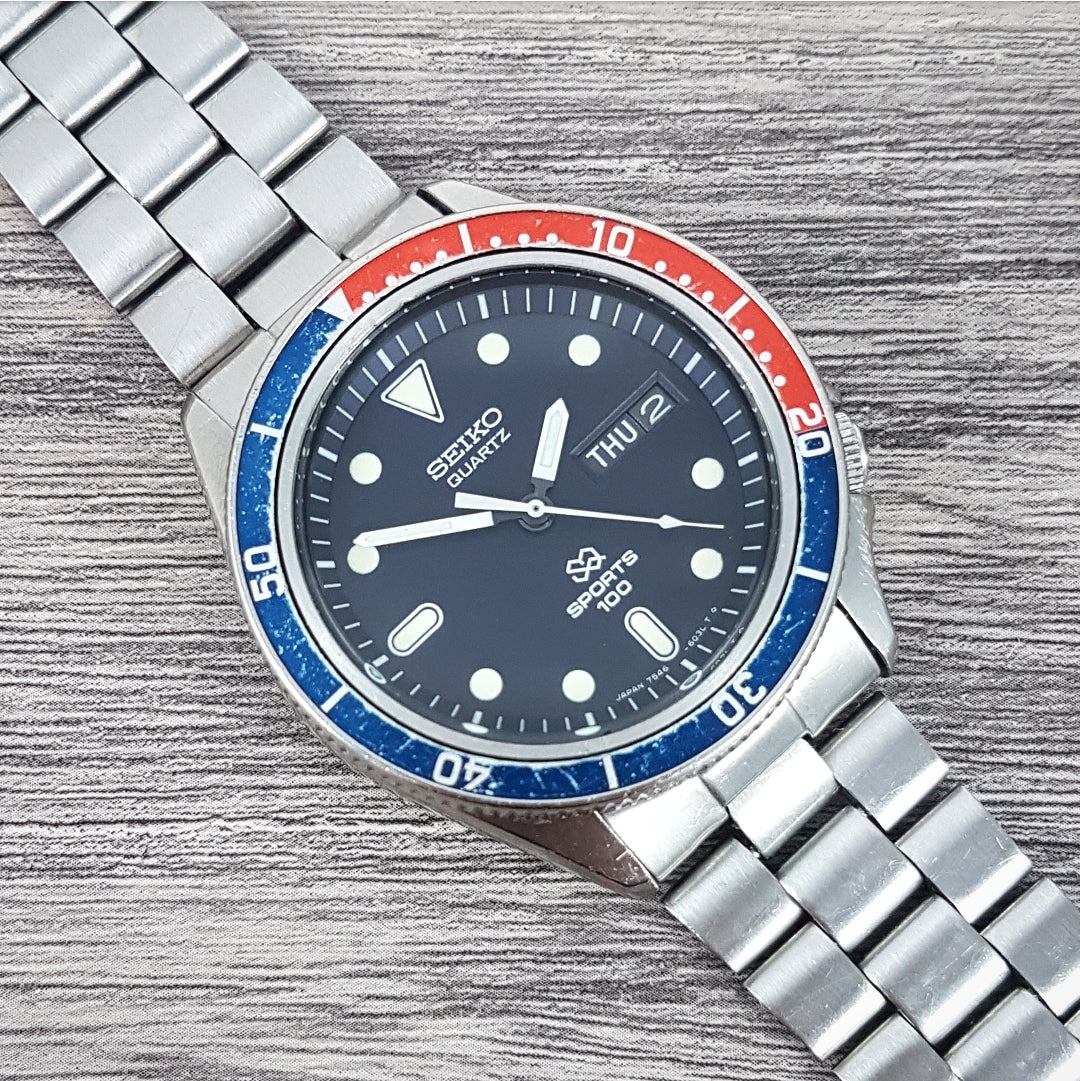 1979 Seiko SQ Sports 100 7546-6040 Pepsi Quartz – Mornington Watches