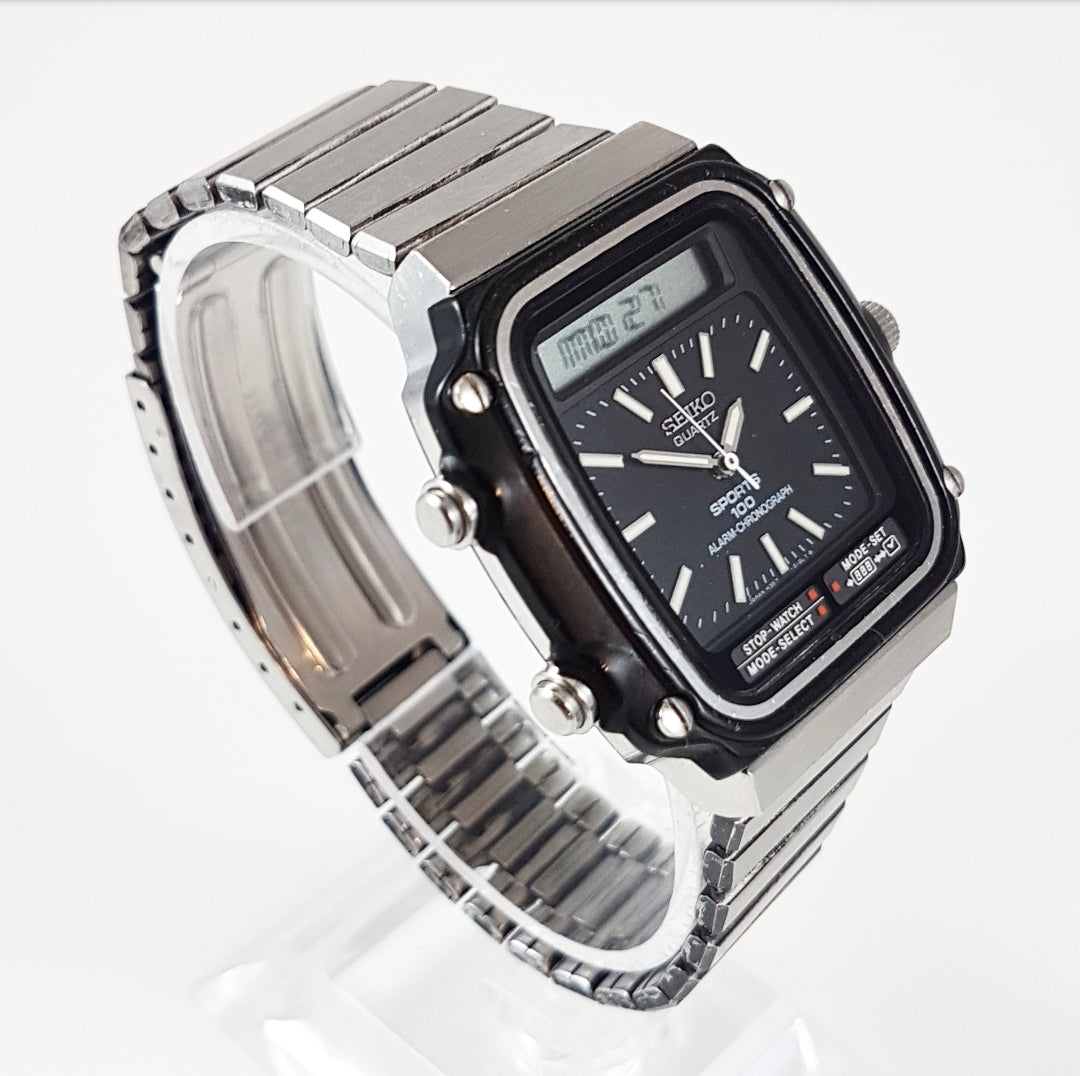 1981 Seiko Sports 100 H357-5110 Quartz Alarm Chronograph – Mornington  Watches