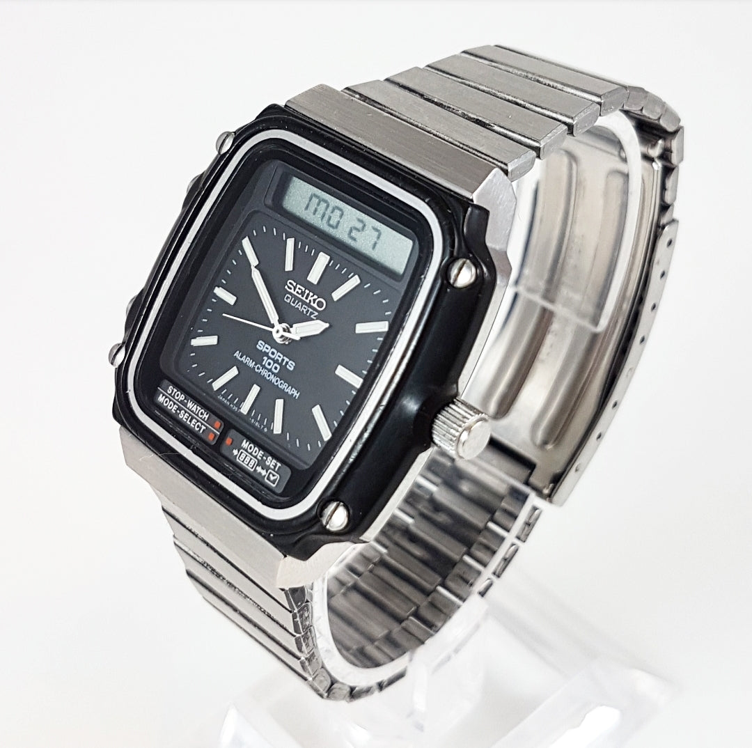 1981 Seiko Sports 100 H357-5110 Quartz Alarm Chronograph – Mornington  Watches