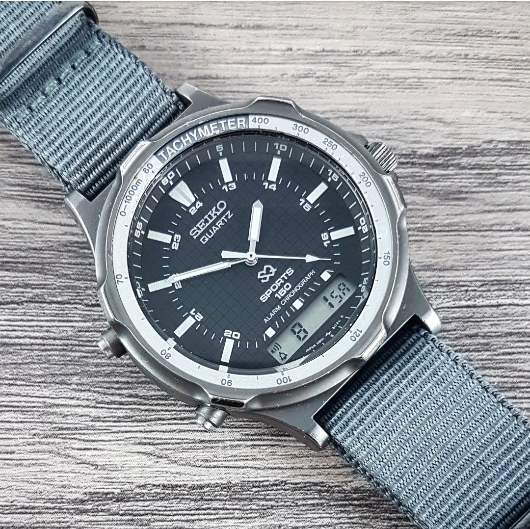 1986 Seiko SQ H601-8020 Sports 150 Ana Digi Quartz Chronograph – Mornington  Watches