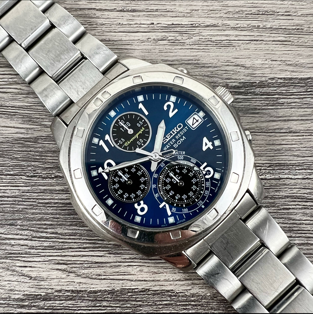1998 Seiko 50m Chronograph V657-9010 Quartz – Mornington Watches