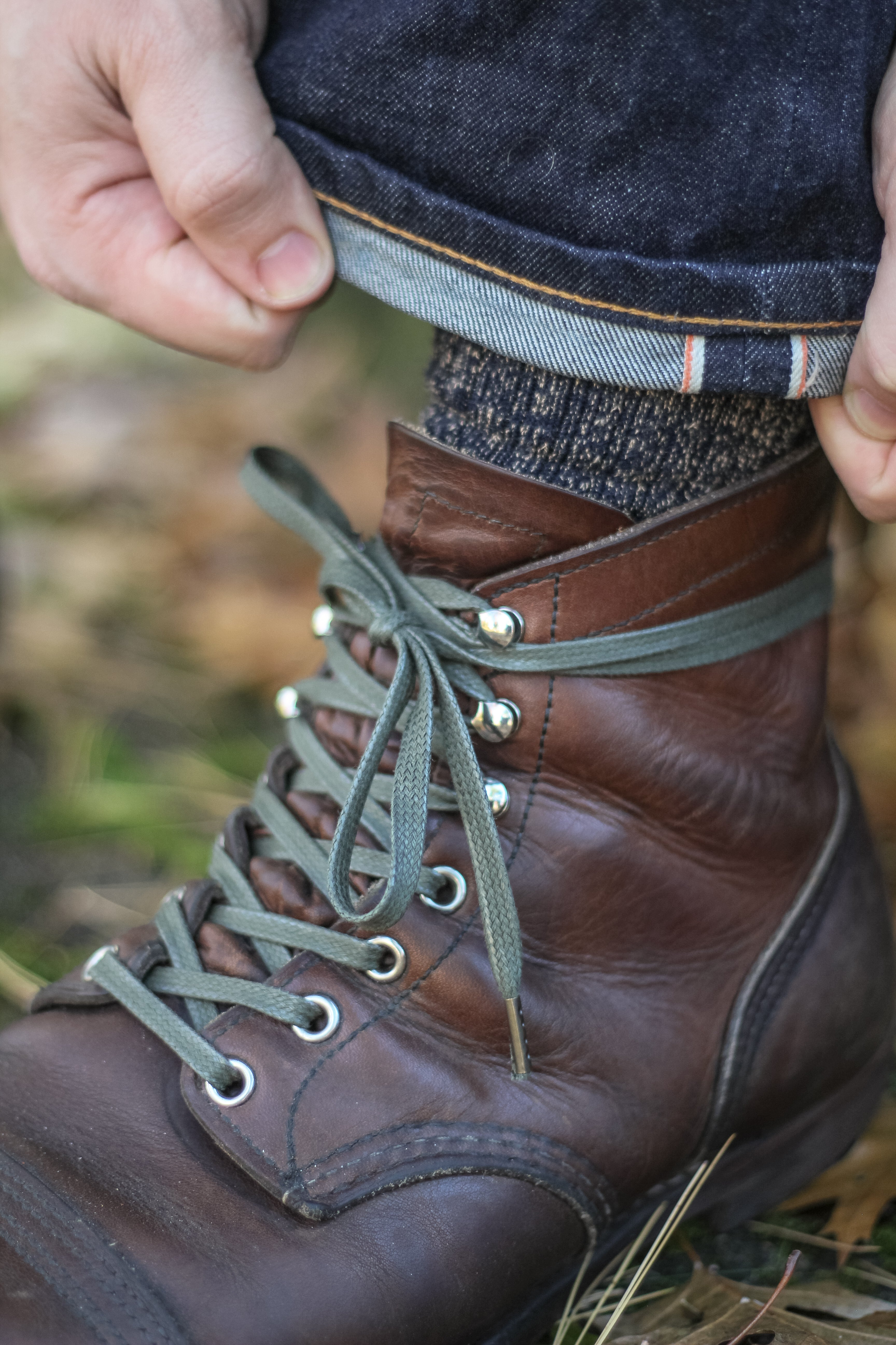 waxed cotton boot laces