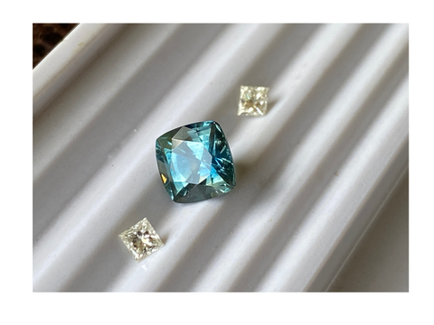 Montana Sapphire & Princess Cut Diamonds | Alternative Engagement Rings