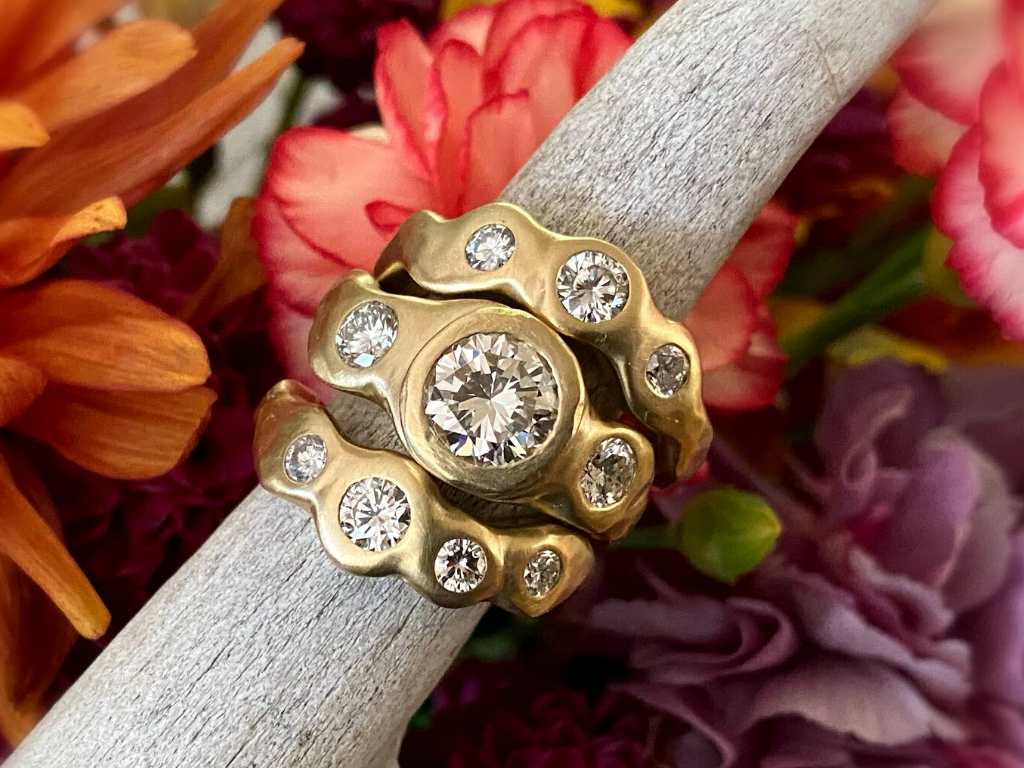 Custom Designed Diamond Engagement Ring | Bespoke Gold Engagement Ring | Custom Designed Wedding Rings | Made in Virginia
