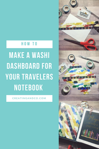 Check out this tutorial on how to DIY your very own washi dashboard for your planner! This one was made for a traveler's notebook, but you could make one for pretty much any planner. #travelersnotebook #bulletjournal #plannerhacks