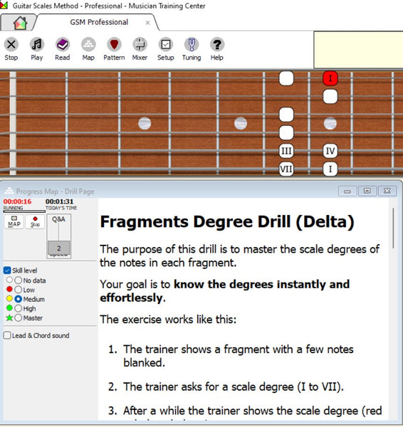 guitar scale fragment drill