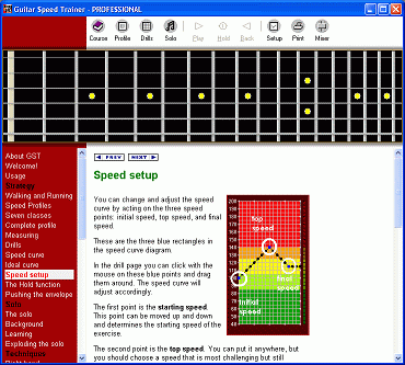 Guitar speed trainer