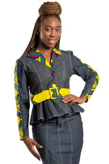 simisola african print denim women top