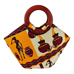 african print bags orange