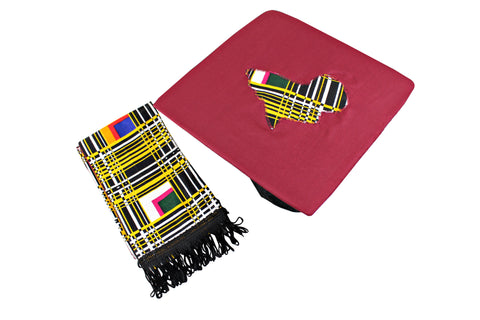 Kente graduation sash and cap topper