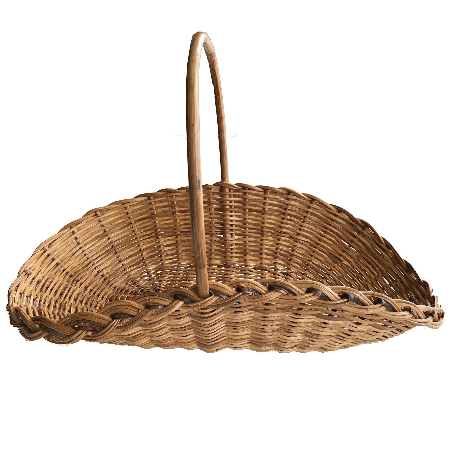 African Hand Woven Wicker Basket With Handle Afrilege