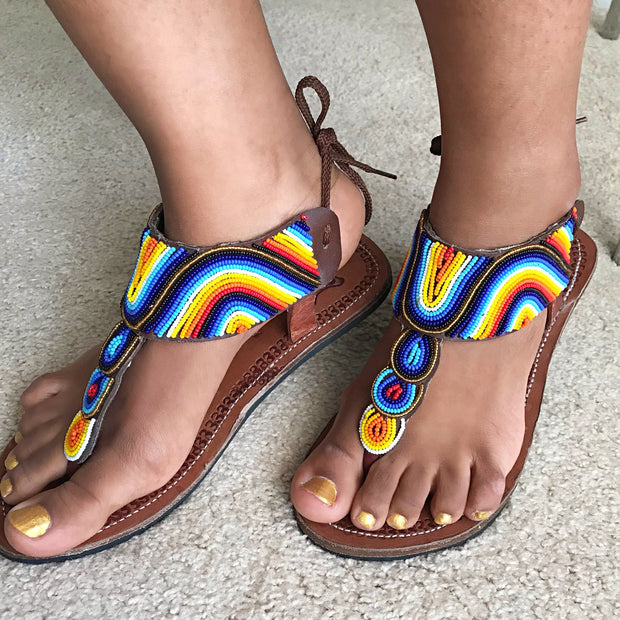 maasai beaded sandals