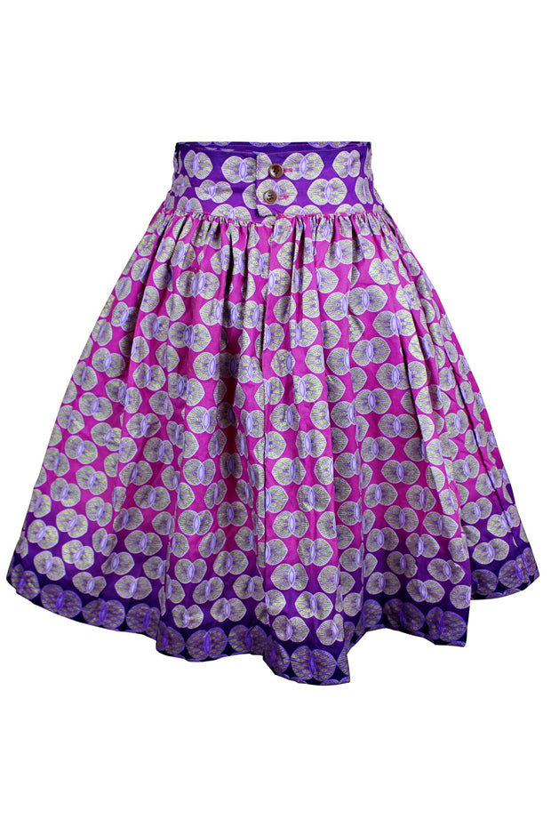 Ebele African Print Midi Skirt ( Pink) | Afrilege