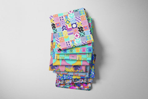 Stack of folded fabrics