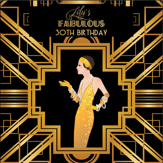 Roaring 20S Birthday Party Backdrop Great Gatsby Theme – ubackdrop