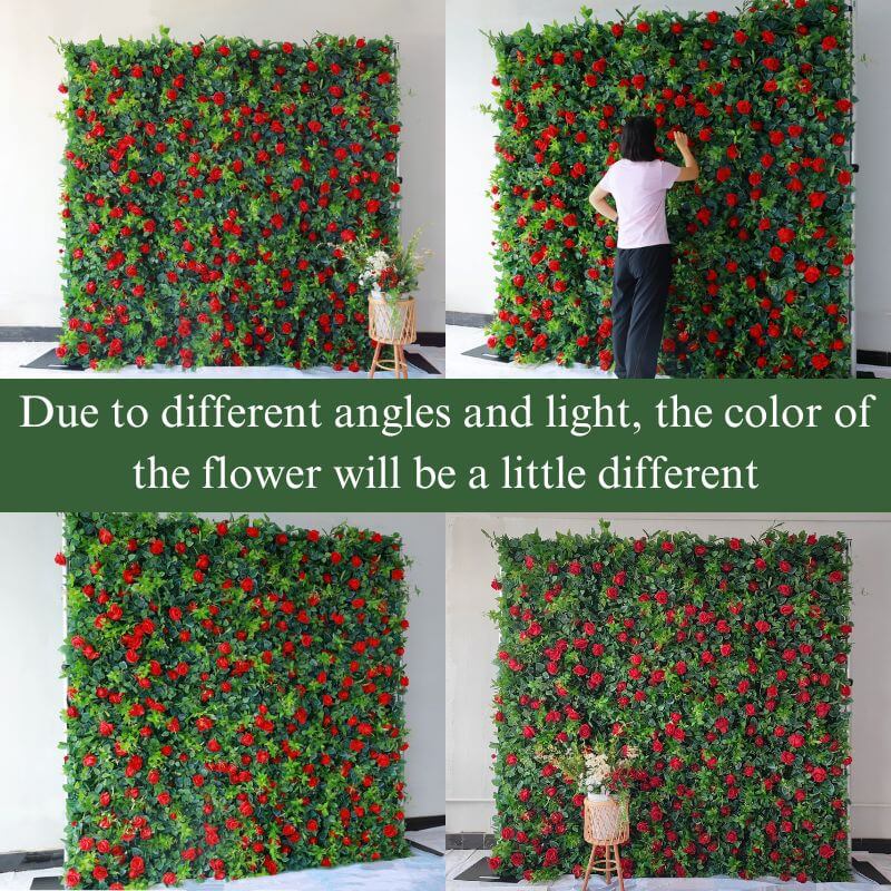 3D artificial wedding flower wall backdrop is vivid and realistic from all angles.