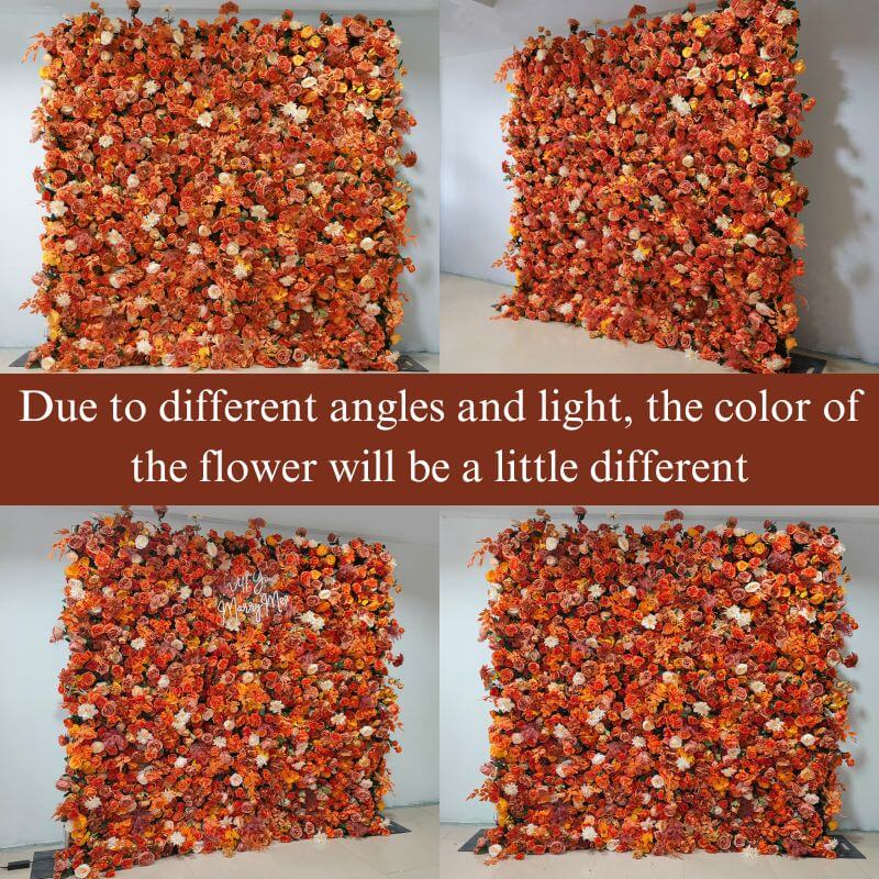 Autumn Garden Fabric Artificial Flower Wall is vivid and realistic from any angle.