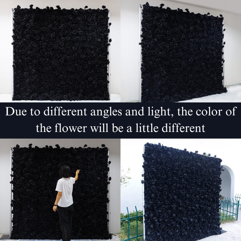 Black Rose Flower Wall Backdrop for Birthday Party Decorations – ubackdrop