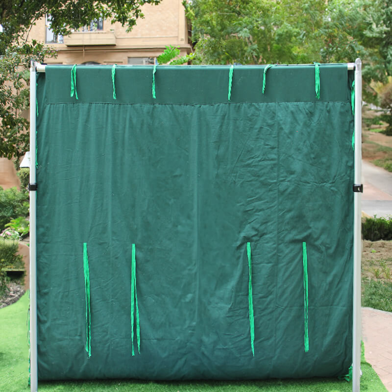 Green artificial hedge wall backdrop is easy to install.