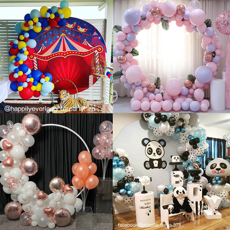 Party & Hoop Balloon Circle Loop Flower Arch Photo Booth Backdrop Stand Round Backdrop